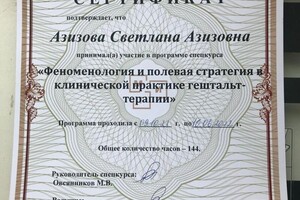 Азизова Светлана Азизовна — Диплом / сертификат №35