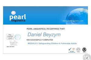 Safeguarding Children & Vulnerable Adults Certificate — Бейзым Даниэль Матвеевич