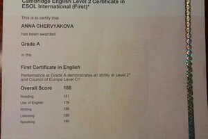 Червякова Анна Александровна — Диплом / сертификат №5