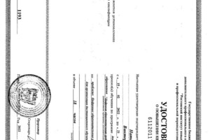 Цюнько Наталья Викторовна — Диплом / сертификат №7