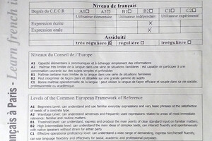 Сертификат об окончании языковых курсов, Париж — Давыдова Анастасия Александровна