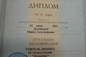 Дерновая Мария Александровна — Диплом / сертификат №6