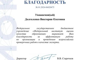 Долголенко Виктория Олеговна — Диплом / сертификат №2