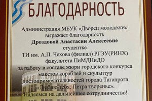 Дроздова Анастасия Алексеевна — Диплом / сертификат №5
