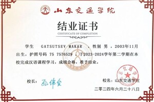 Гацуцев Макар Владимирович — Диплом / сертификат №1