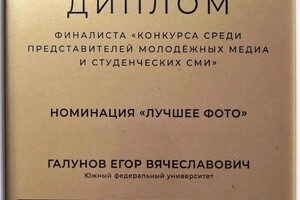 Диплом / сертификат №5 — Галунов Егор Вячеславович