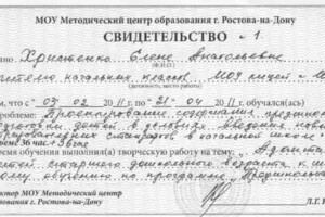 Христенко Елена Анатольевна — свидетельство — Портфолио №3