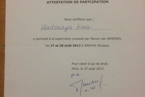 Юницкая Ирина Анатольевна — Диплом / сертификат №8