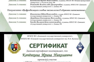 Капёнкина Ирина Николаевна — Диплом / сертификат №3