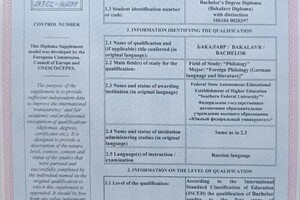 Карапетова Анжелика Исаиловна — Диплом / сертификат №1