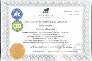 Комарова Екатерина Алексеевна — Диплом / сертификат №1