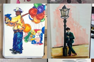 Коневская Виктория Владимировна — Работы учеников. Обучение скетчингу — Портфолио №49