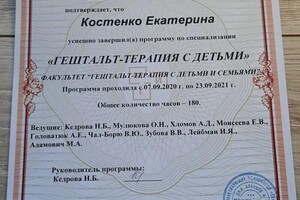 Костенко Екатерина Сергеевна — Диплом / сертификат №2