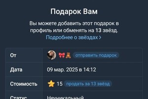 Леонова Полина Александровна — Благодарная ученица прислала подарок в телеграмм — Портфолио №11