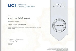 Макарова Виталина Витальевна — Диплом / сертификат №2