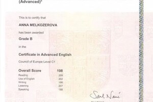 Мелкозёрова Анна Викторовна — Диплом / сертификат №11