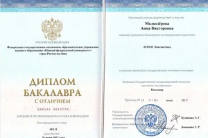 Мелкозёрова Анна Викторовна — Диплом / сертификат №9