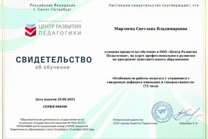 Мирзоева Светлана Владимировна — Портфолио №2
