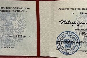 Новгородская Наталья Евгеньевна — Диплом / сертификат №6