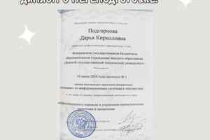 Подгорнова Дарья Кирилловна — Диплом / сертификат №2