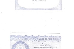 Прилуцкая Светлана Алексевна — Диплом / сертификат №1