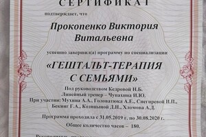 Диплом / сертификат №9 — Прокопенко Виктория Витальевна