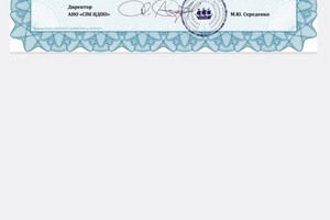 Прудникова Вероника Алексеевна — Диплом / сертификат №1