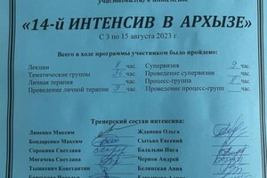 Пташникова Екатерина Анатольевна — Диплом / сертификат №8