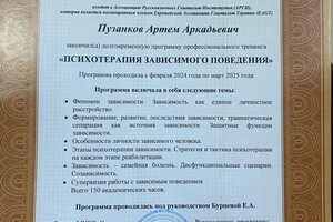 Пузанков Артём Аркадьевич — Диплом / сертификат №2