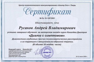 Русаков Андрей Владимирович — Диплом / сертификат №18