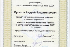 Русаков Андрей Владимирович — Диплом / сертификат №29