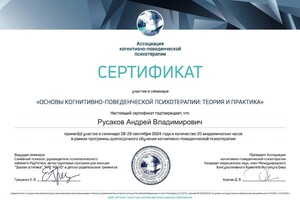 Русаков Андрей Владимирович — Диплом / сертификат №32