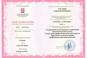 Русаков Андрей Владимирович — Диплом / сертификат №33