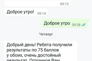 Отзыв родителя на работу по подготовке близнецов к ЕГЭ по информатике 2023 — Скобелев Максим Владиславович