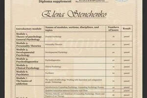 Стенченко Елена Николаевна — Диплом / сертификат №9