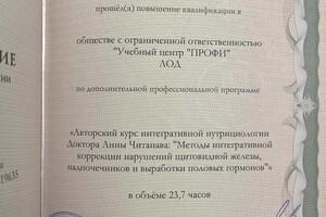 Диплом / сертификат №5 — Стратий Екатерина Геннадьевна