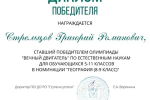 Стрельцов Григорий Романович — Диплом / сертификат №10