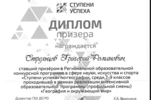 Стрельцов Григорий Романович — Диплом / сертификат №12
