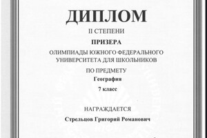 Стрельцов Григорий Романович — Диплом / сертификат №6