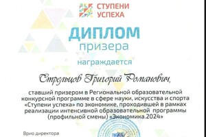 Стрельцов Григорий Романович — Диплом / сертификат №9