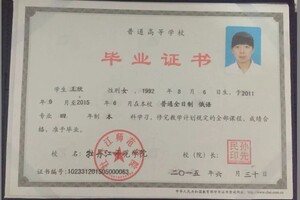 Ван Синь Надя — Диплом / сертификат №1