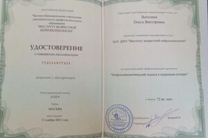 Ватолина Ольга Викторовна — Диплом / сертификат №2