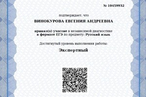 Винокурова Евгения Андреевна — Портфолио №1