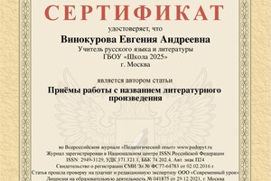 Винокурова Евгения Андреевна — Портфолио №2