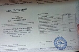 Диплом / сертификат №1 — Гаврилова Ольга Викторовна