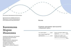 Диплом / сертификат №4 — Банникова Мария Ивановна