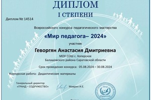 Портфолио №1 — Геворгян Анастасия Дмитриевна