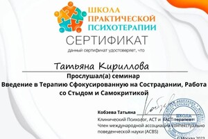 Диплом / сертификат №3 — Кириллова Татьяна Сергеевна