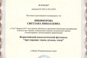 Диплом / сертификат №18 — Никифорова Светлана Николаевна