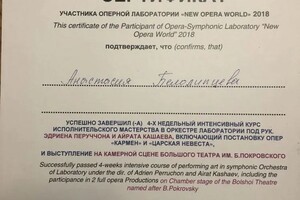 Диплом / сертификат №5 — Тренина Анастасия Александровна